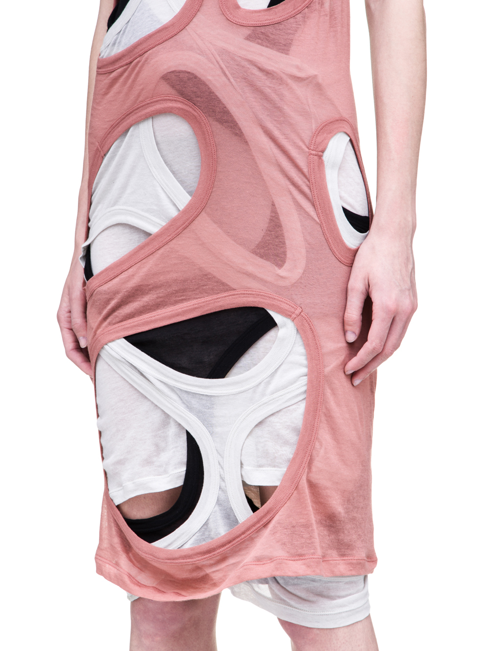 RICK OWENS SS19 BABEL MEGA MEMBRANE DRESS IN LIGHT COTTON