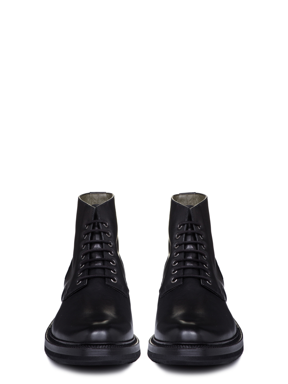 RICK OWENS SS19 BABEL CHUKKA SLIM CREEPER SOLE BOOTS IN BLACK