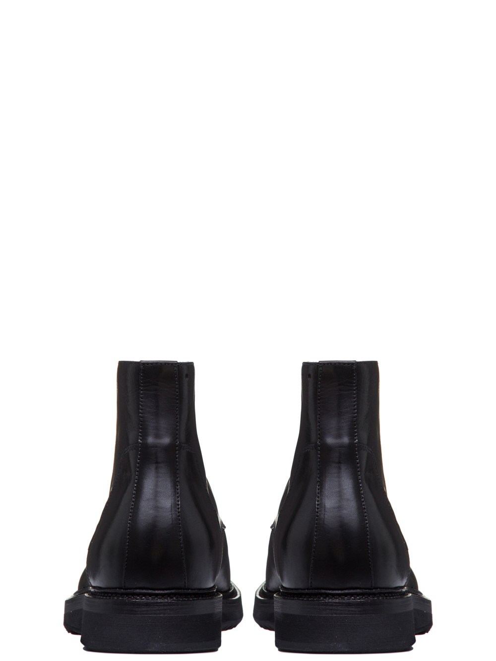 RICK OWENS SS19 BABEL CHUKKA SLIM CREEPER SOLE BOOTS IN BLACK
