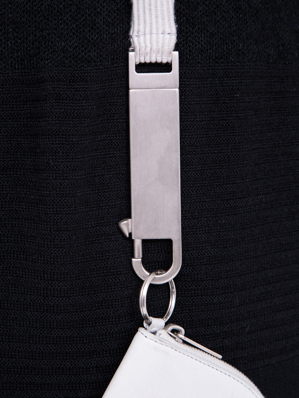 RICK OWENS SS19 BABEL CLASSIC NECKWALLET IN OYSTER LIGHT GREY