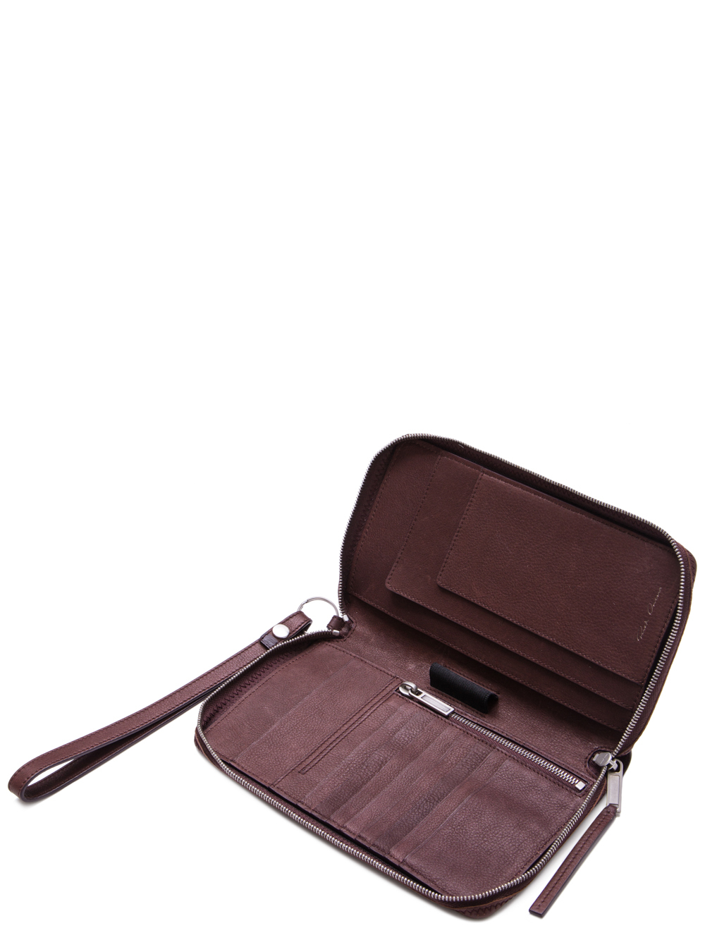 RICK OWENS SS19 BABEL PASSPORT HOLDER IN BLOOD RED LEATHER