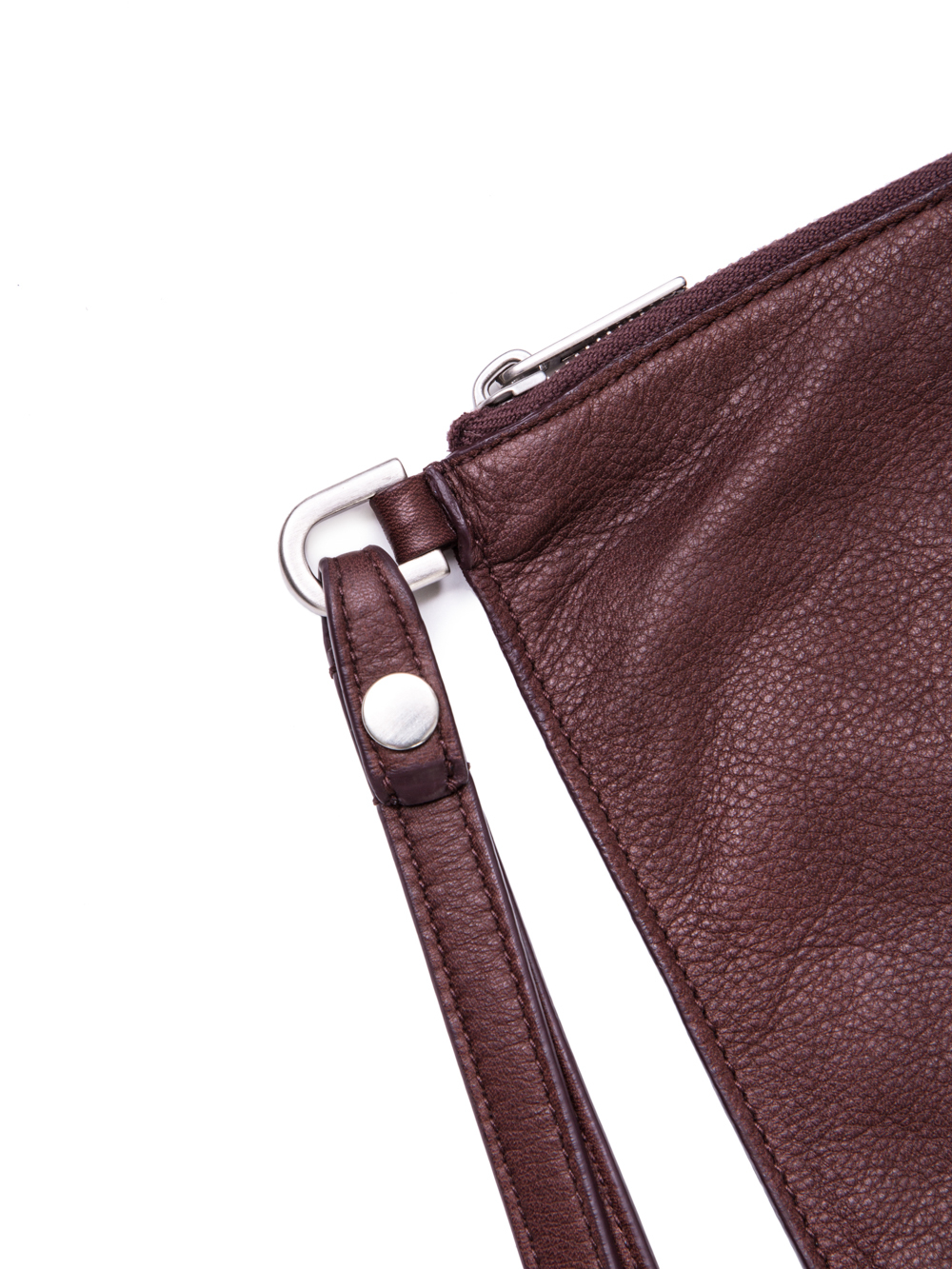 RICK OWENS SS19 BABEL COMPUTER POUCH IN BLOOD RED LEATHER