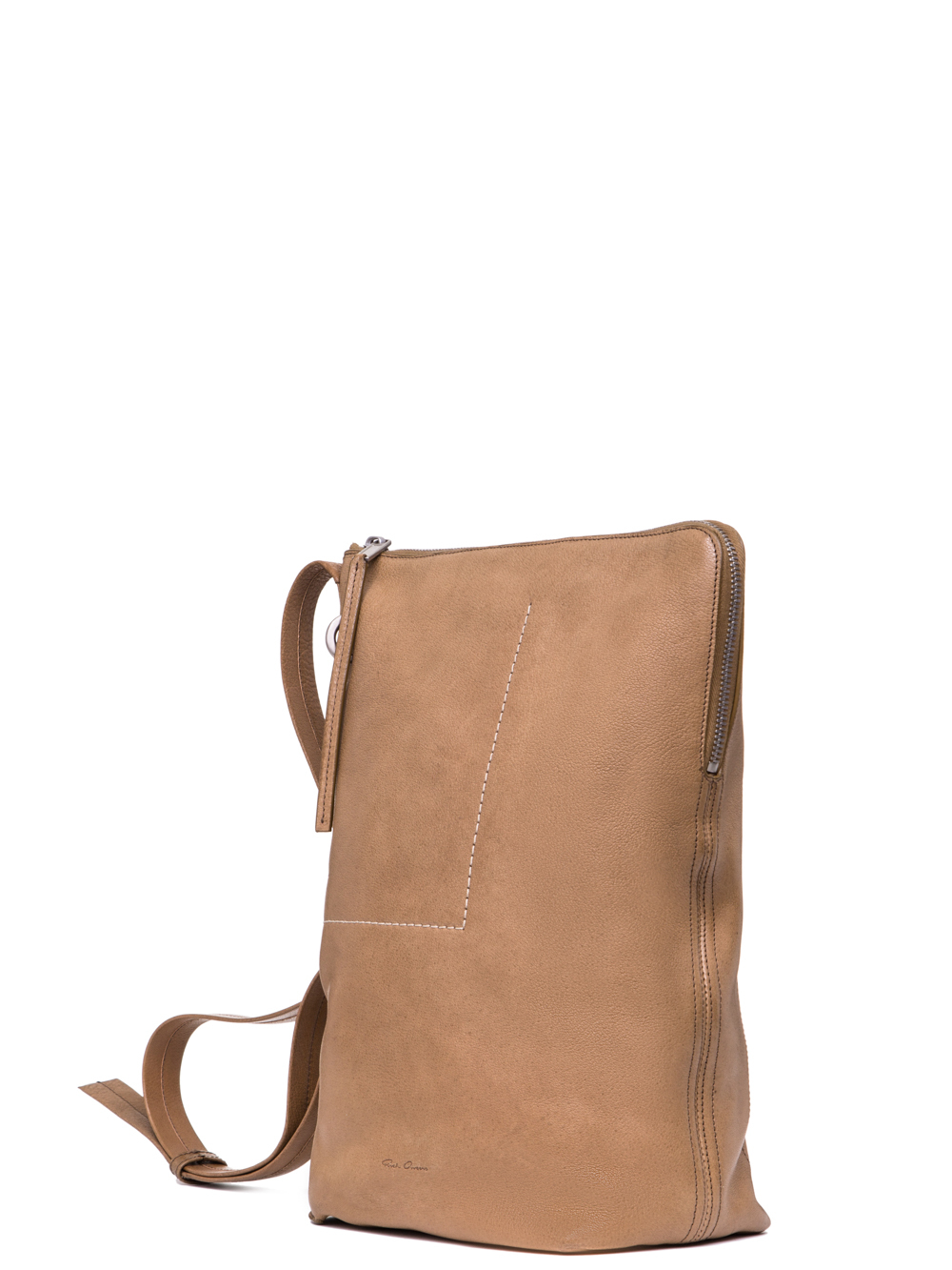 RICK OWENS SS19 BABEL SMALL BUCKET IN MUSTARD GREEN VEGETAL TANNED HORSE LEATHER