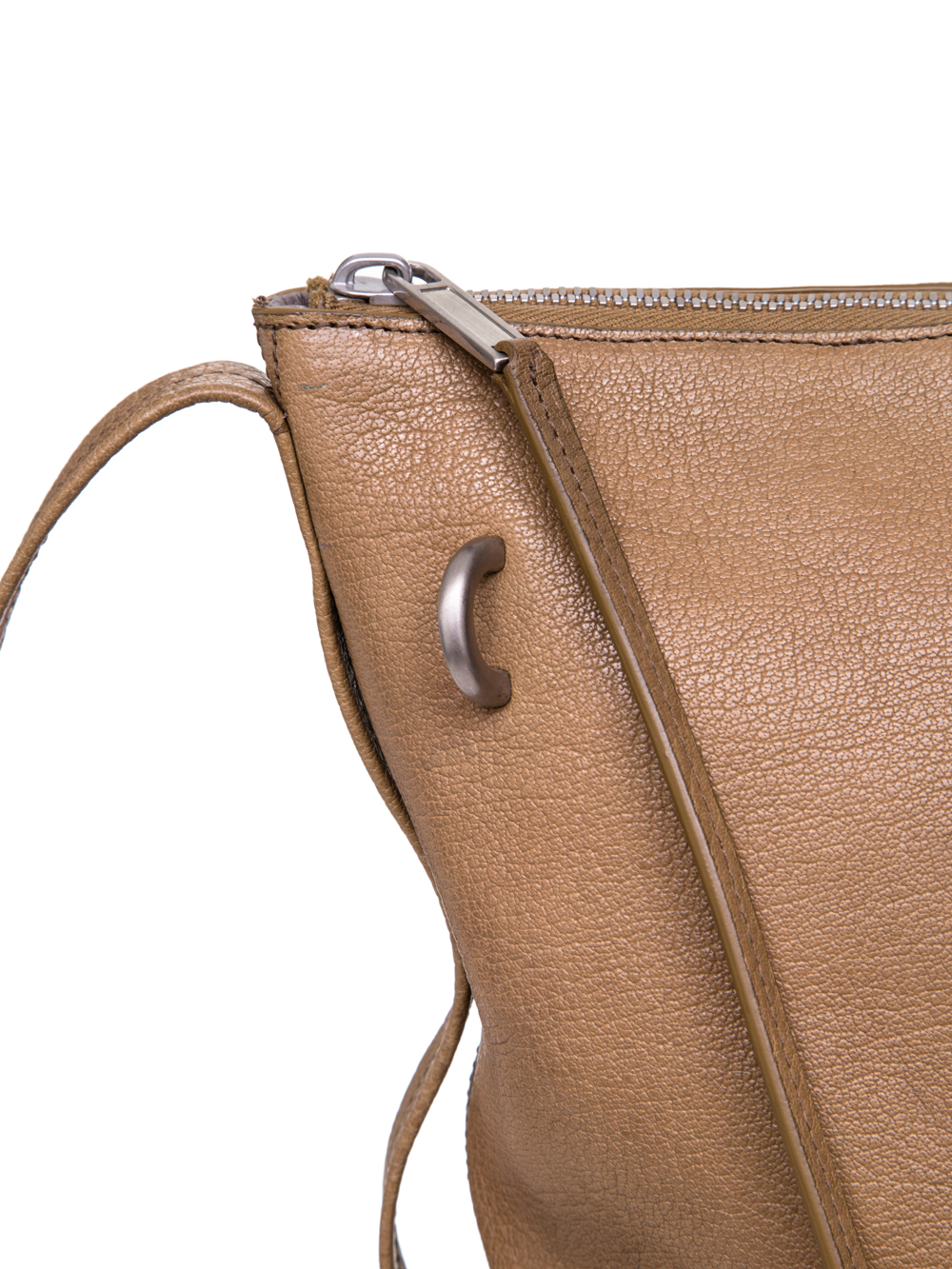 RICK OWENS SS19 BABEL BUCKET BAG IN MUSTARD GREEN BUFFALO LEATHER
