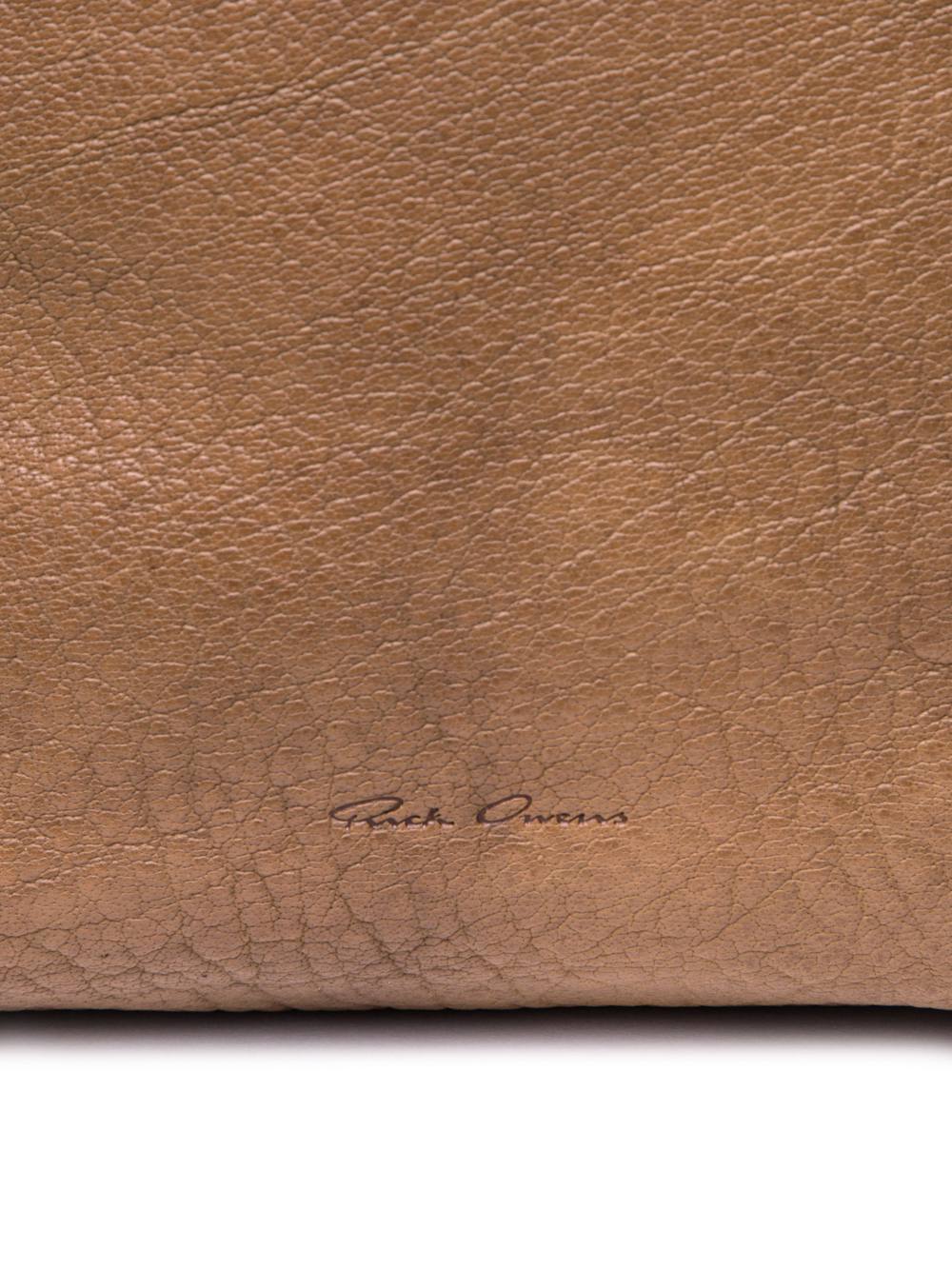 RICK OWENS SS19 BABEL BUCKET BAG IN MUSTARD GREEN BUFFALO LEATHER