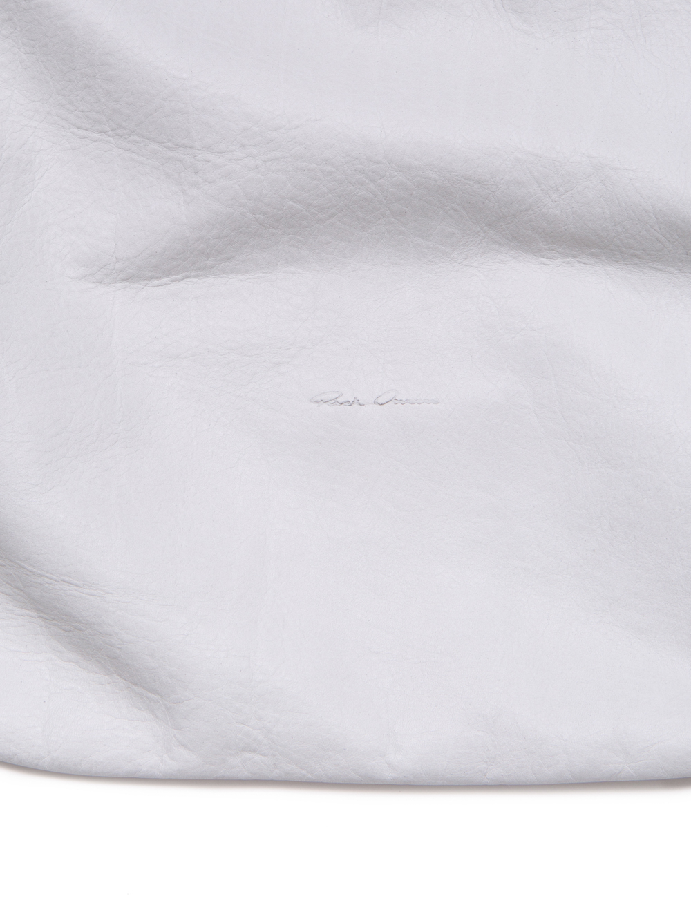 RICK OWENS SS19 BABEL DRAWSTRING BACKPACK IN OYSTER LIGHT GREY BABY CALF LEATHER
