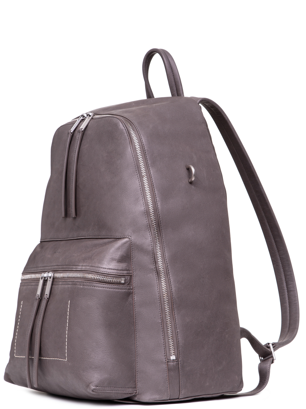 RICK OWENS SS19 BABEL BACKPACK IN DUST GREY CALF LEATHER