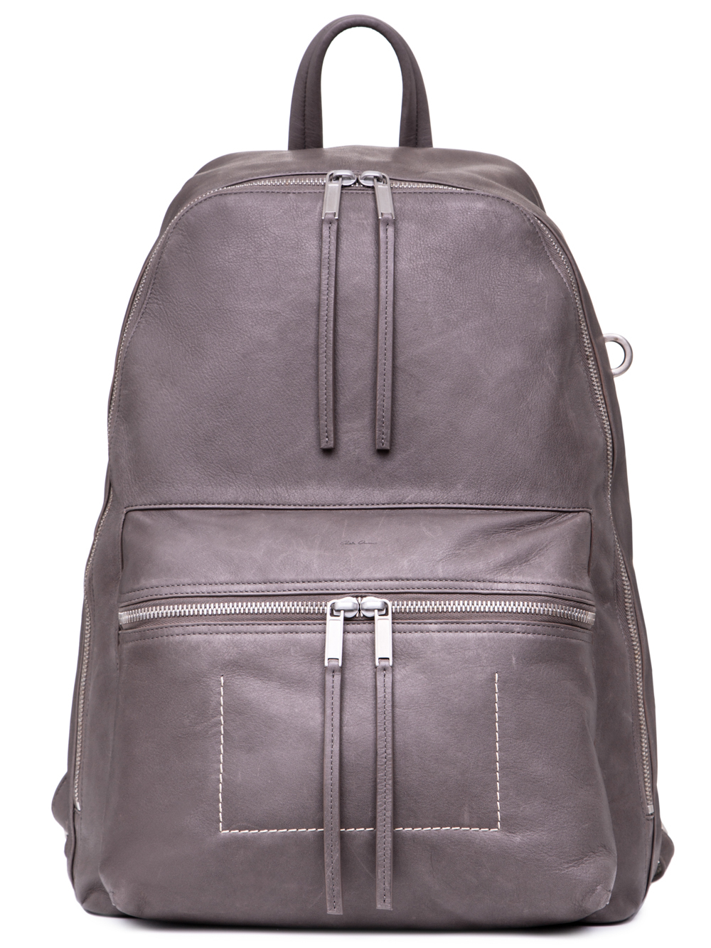 RICK OWENS SS19 BABEL BACKPACK IN DUST GREY CALF LEATHER