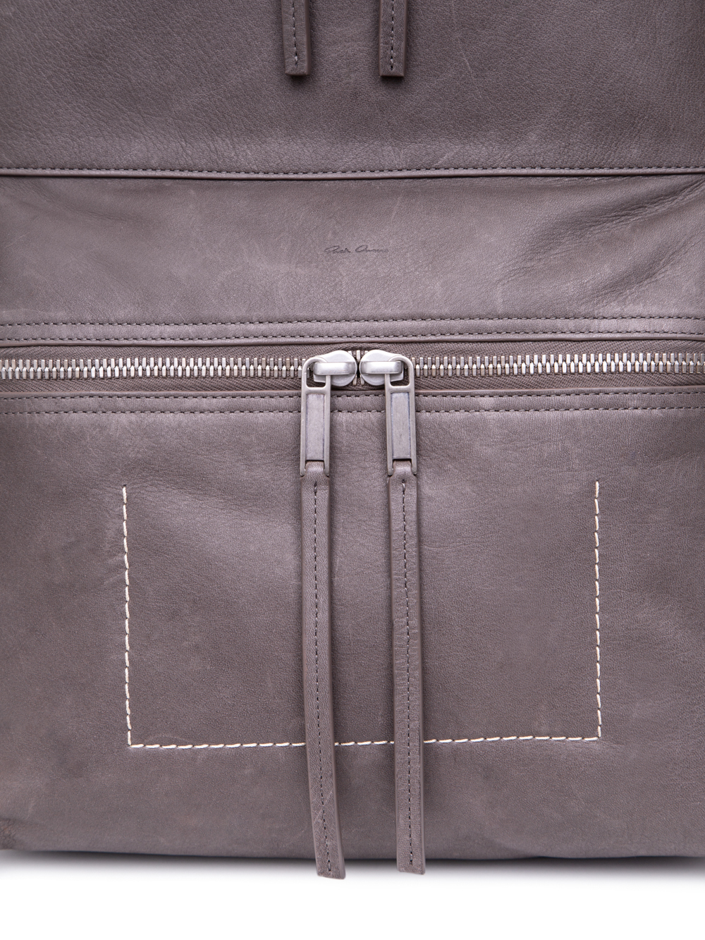 RICK OWENS SS19 BABEL BACKPACK IN DUST GREY CALF LEATHER