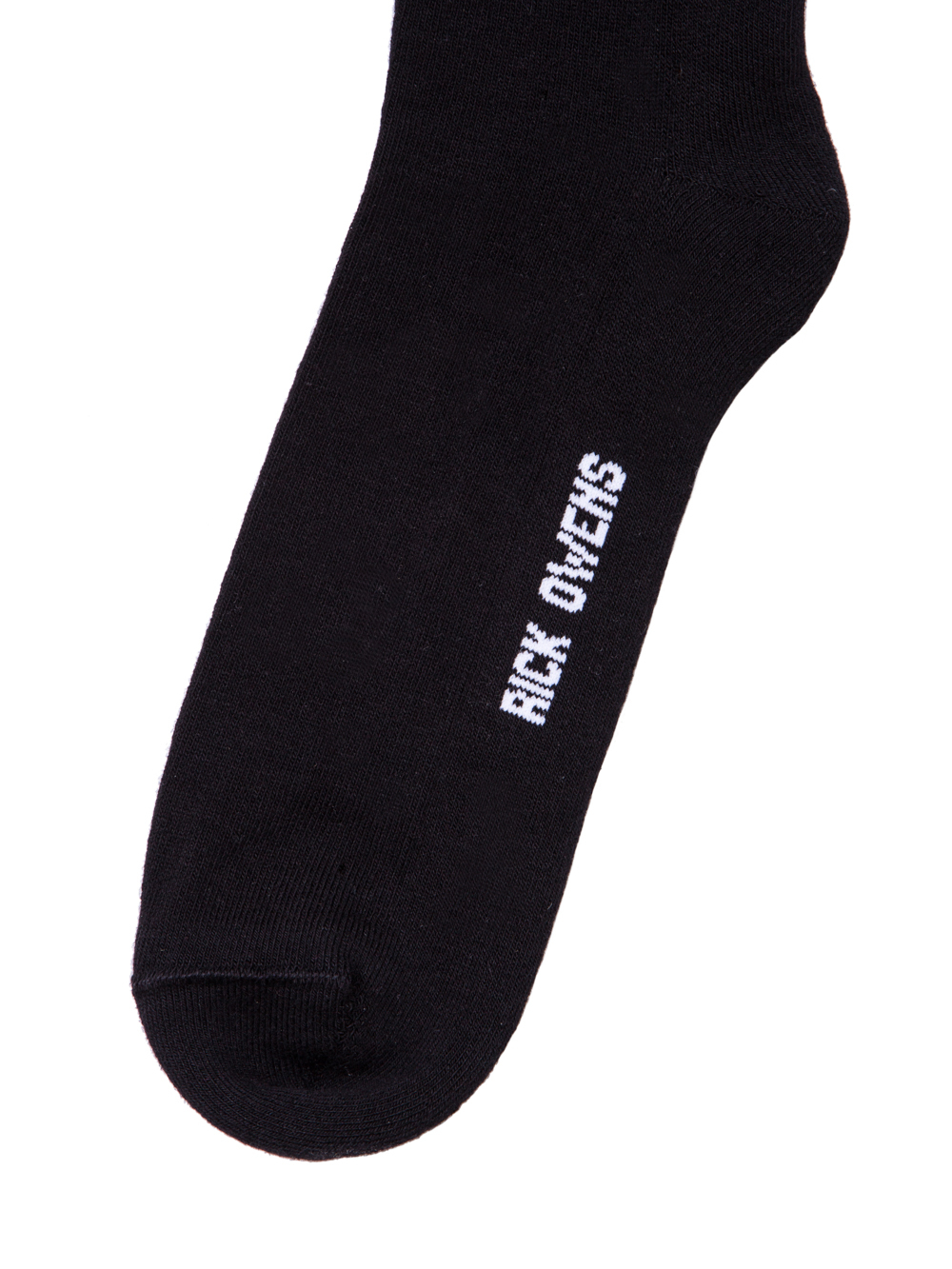 RICK OWENS SS19 BABEL KNEE HIGH SOCKS IN BLACK COTTON