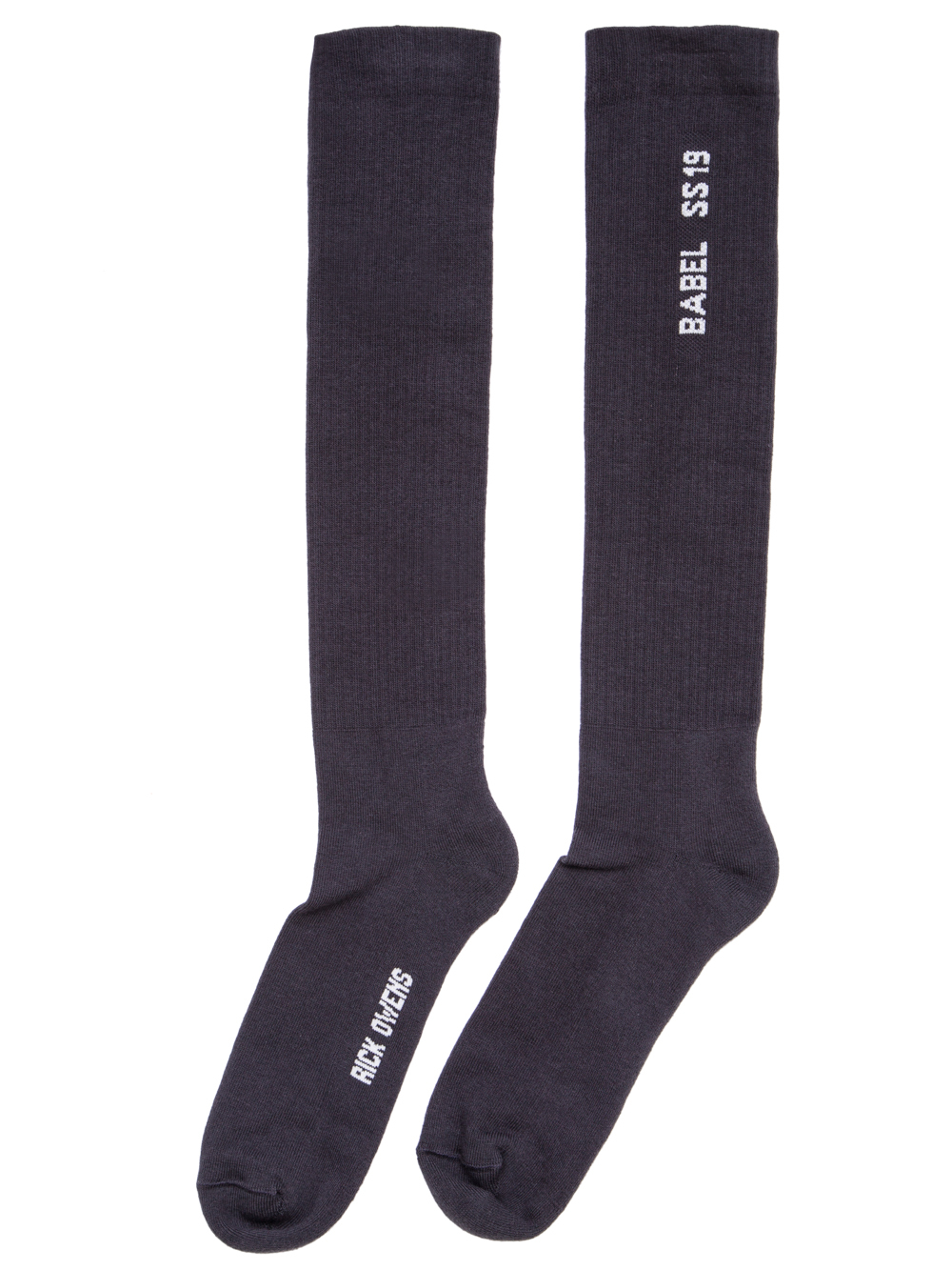 RICK OWENS SS19 BABEL MID CALF SOCKS IN BLUJAY BLUE COTTON