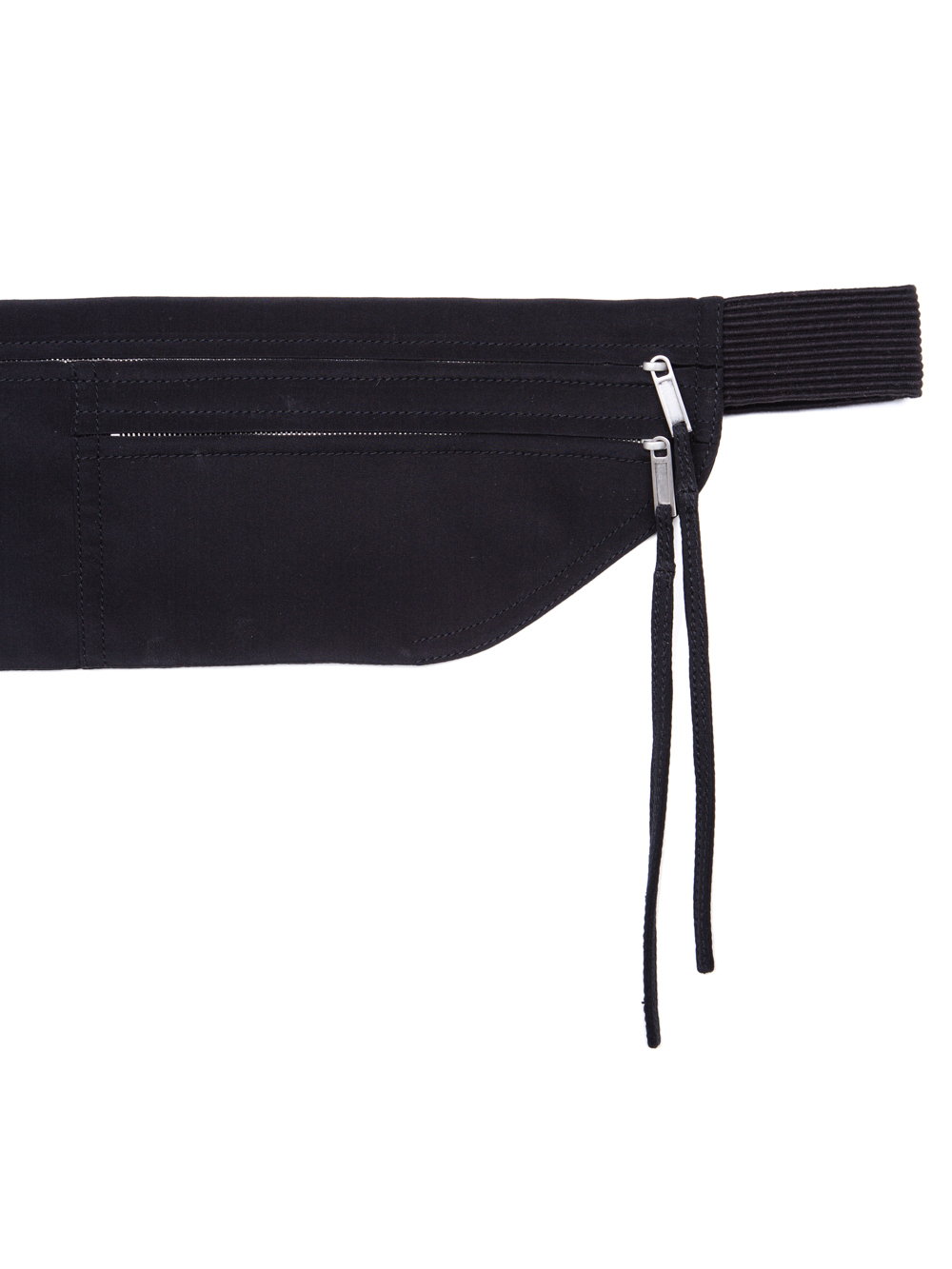 RICK OWENS SS19 BABEL MONEY BELT IN BLACK SILK CREPE