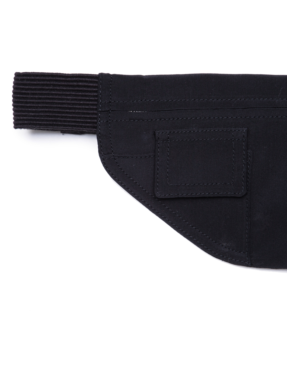 RICK OWENS SS19 BABEL MONEY BELT IN BLACK SILK CREPE