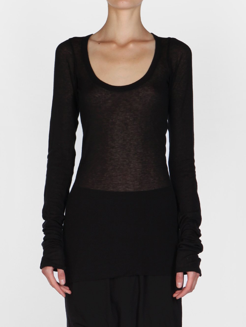 RICK OWENS LILIES - ROUND-NECK TOP