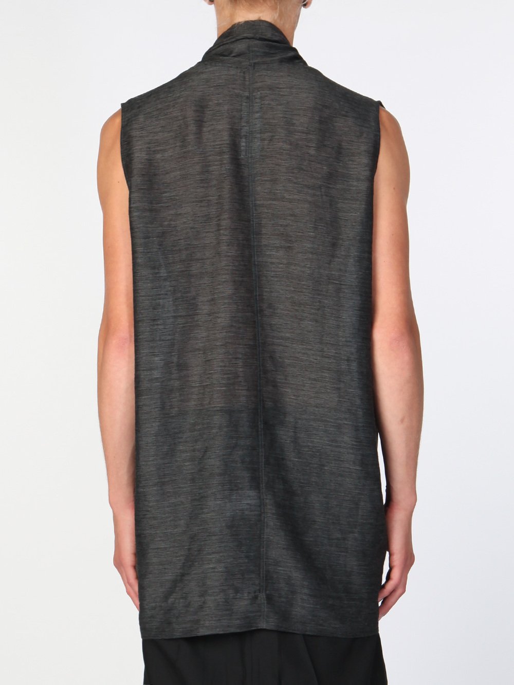 RICK OWENS - COWLED JUMBO SLEEVELESS TEE