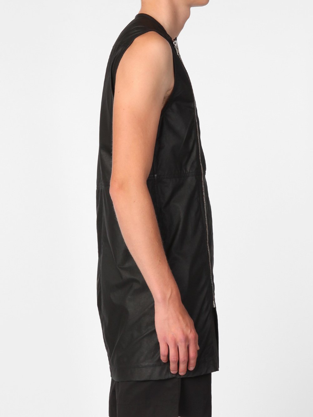 RICK OWENS - SLEEVELESS VICIOUS POCKET BIKER SHIRT