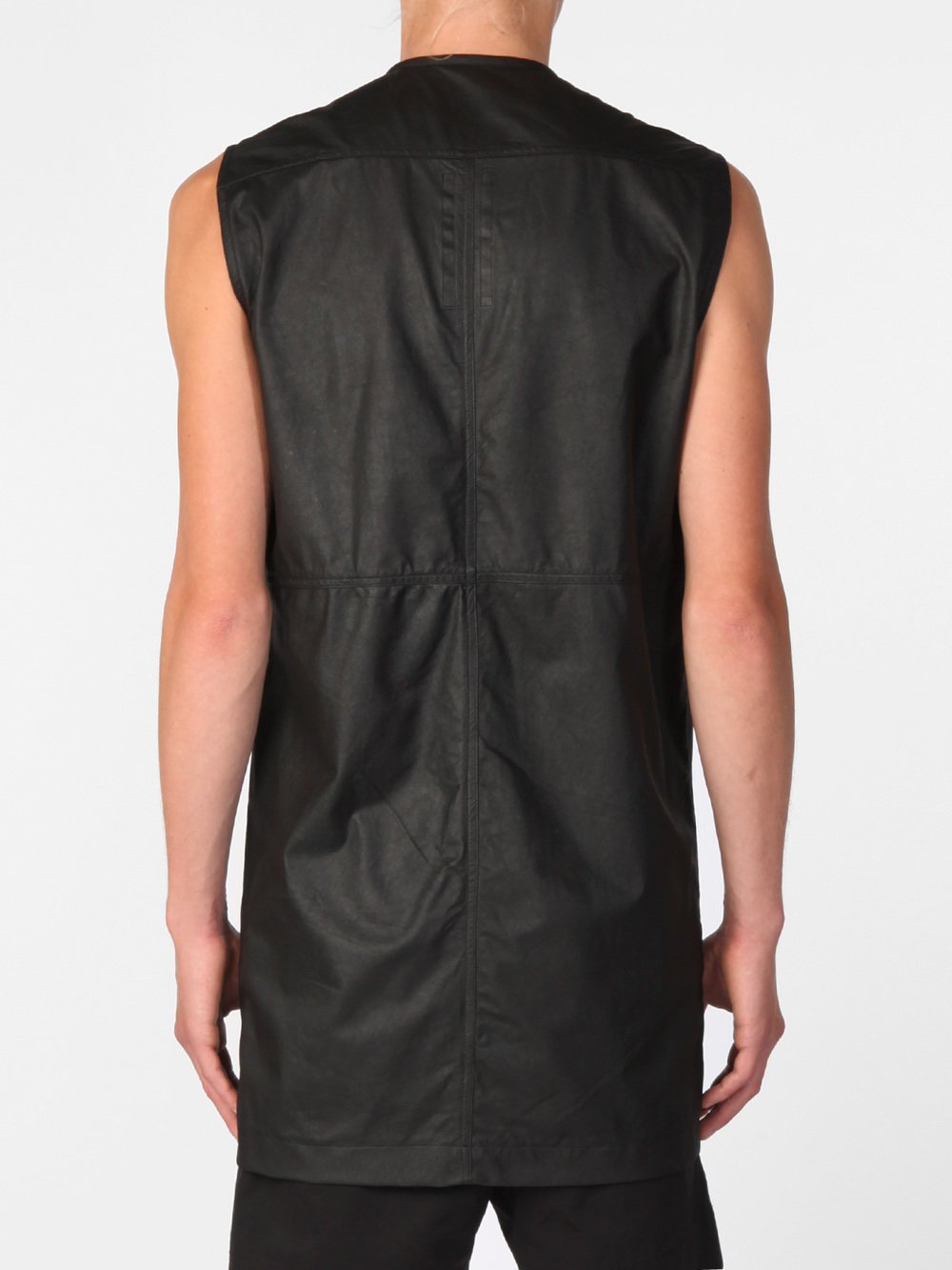 RICK OWENS - SLEEVELESS VICIOUS POCKET BIKER SHIRT