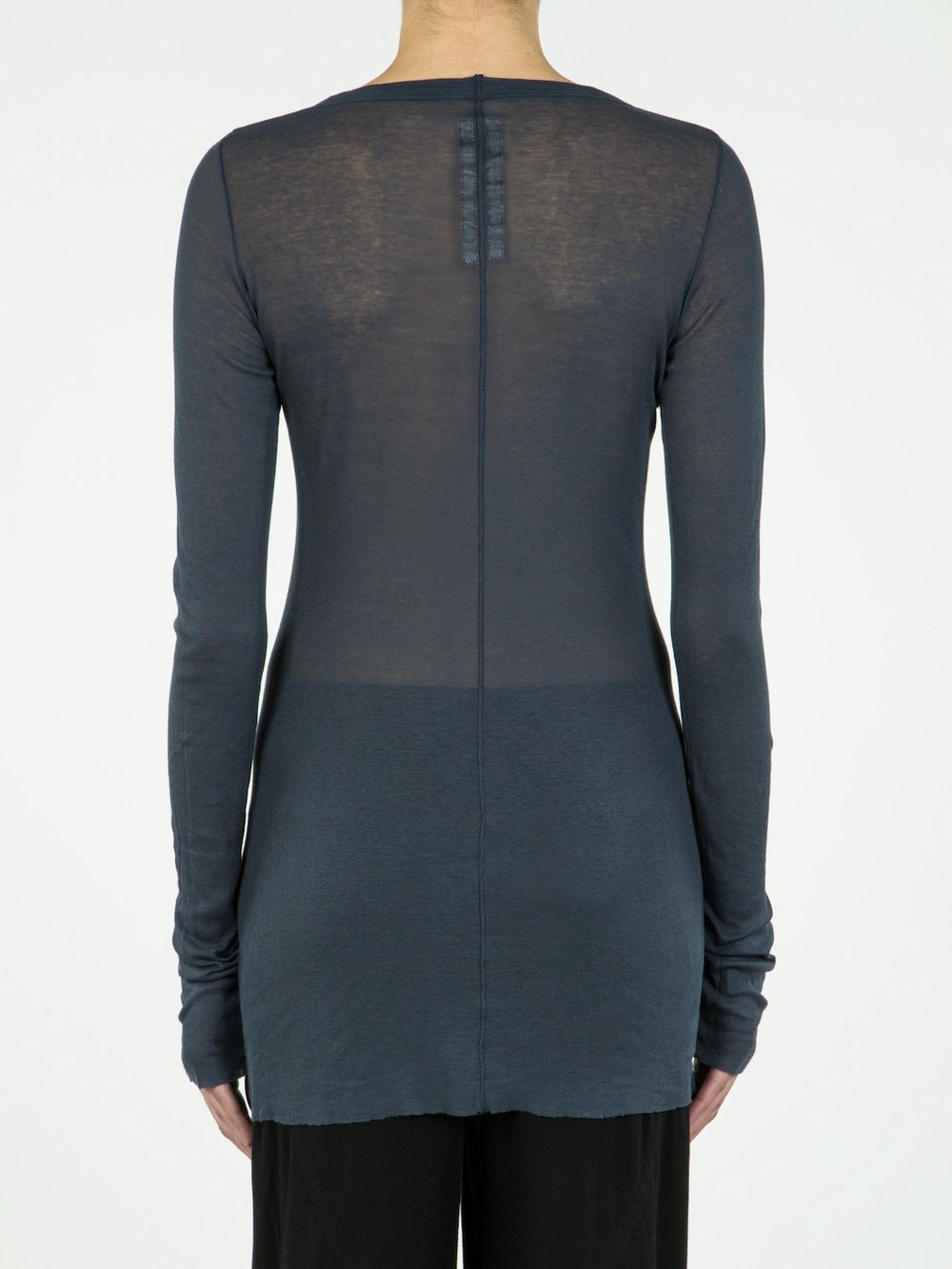 RICK OWENS - LONG SLEEVE RIB TEE
