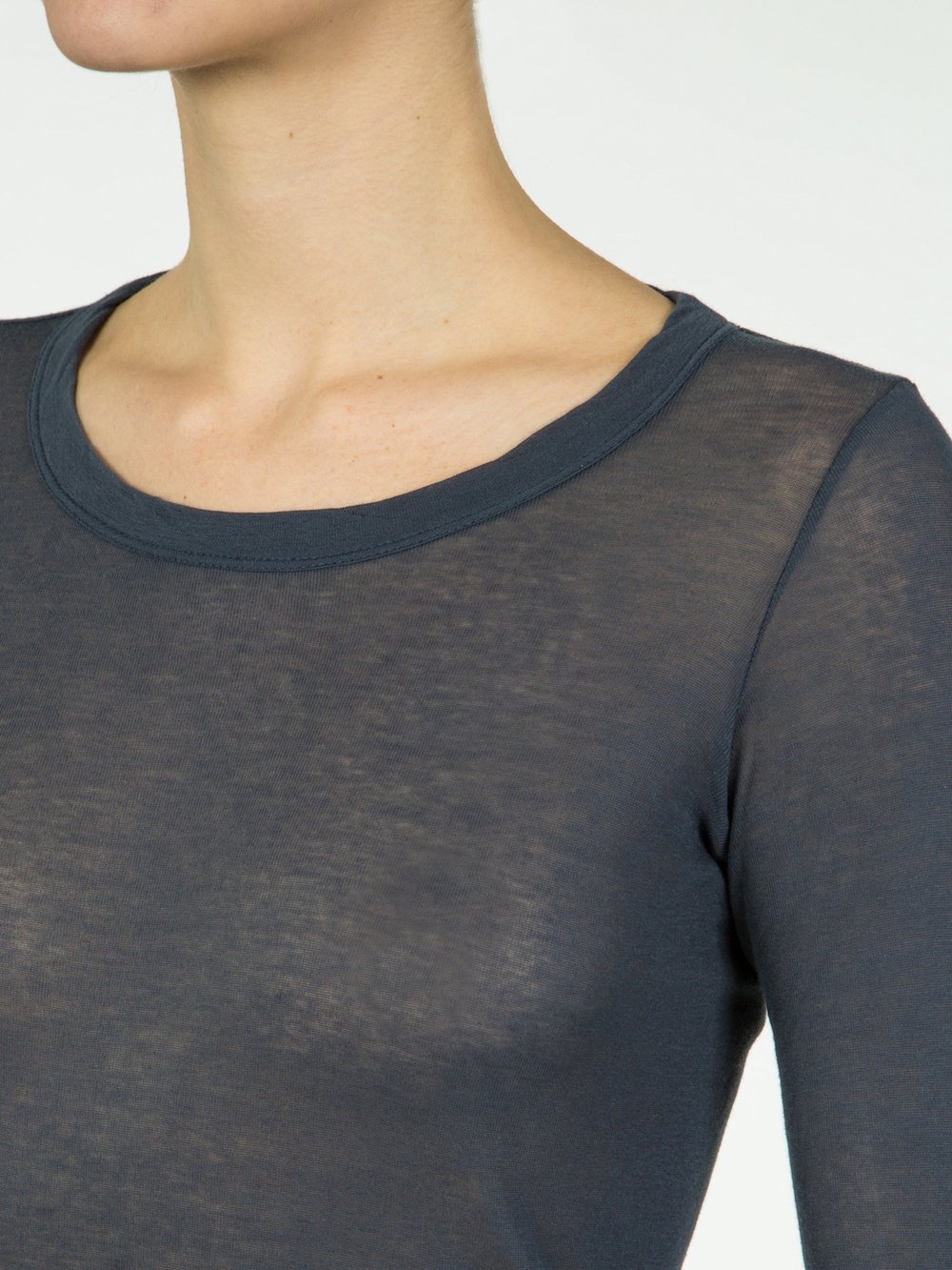 RICK OWENS - LONG SLEEVE RIB TEE