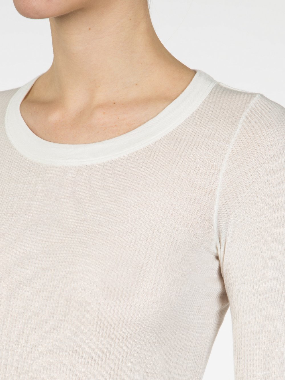 RICK OWENS - LONG SLEEVE RIB TEE
